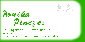 monika pinczes business card